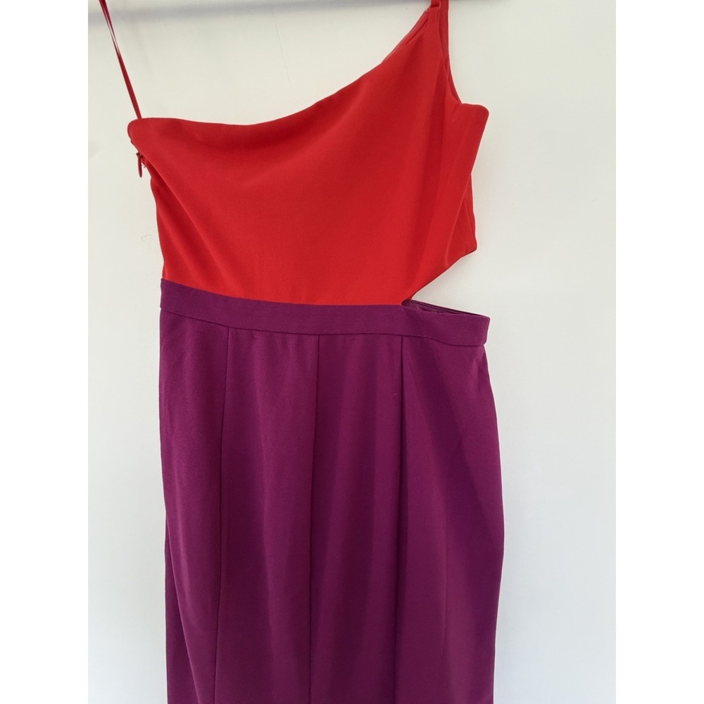 MANIJU Women Dress Sz SMALL Red Purple Spaghetti Strap Style Y2K Modern - Picture 4 of 8